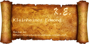 Kleinheincz Edmond névjegykártya